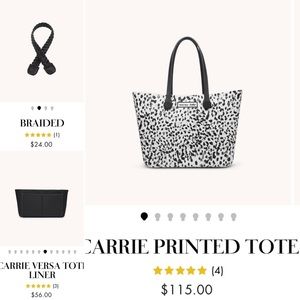 Versa Tote VIRA Appaloosa Print Vira Printed Tote + Liner + Straps NWT